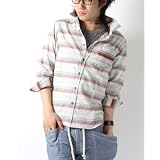 マルチシャツ メキシカンシャツ ボーダーシャツ ７分袖シャツ ダウンシャツ