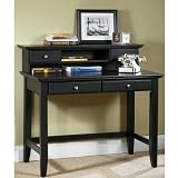 Ebony Finish Student Desk with Hutch Ebony