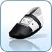Krabbelschuh / Handgemachte Topqualitaet made in Germany Black&White