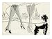 1950's Ladies with Poodle Animals Giclee Poster Print, 12x9