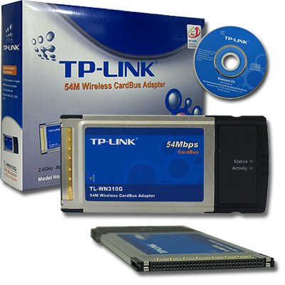 !!! Brand NEW !!! IN RETAIL BOX! TP-Link TL-WN310G 802.11g / 802.11gb Wireless PCMCIA adapter - Connect your Laptop to Internet with this excellent wireless PCMCIA Cardbus Adapter!!!