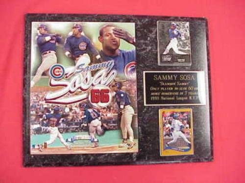Cubs Sammy Sosa 2 Card Collector Plaque