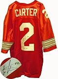 Cris Carter Autographed/Hand Signed Red Ohio State Jersey