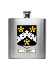 Kitchen: Thorley British Shield Click America 6 oz. Stainless Steel Flask - Click America