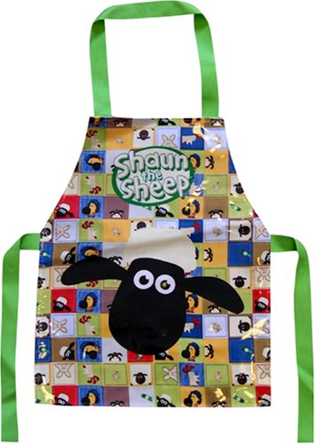 Childrens Toyshop  Toys : Shreds Shaun the Sheep Green Plastic Coated Apron