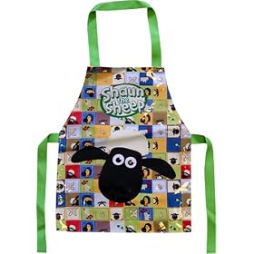 Shreds Shaun the Sheep Green Plastic Coated Apron