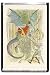 Clear Acrylic Fridge Magnet Alice in Wonderland Tenniel Colour Alice Fights the Jabberwocky