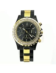 Miler Womens Resin Crystal Watch Large Face