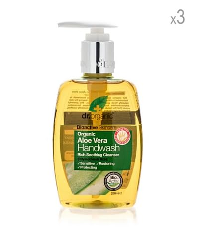 Dr Organic Set 3 3 Pezzi Sapone Liquido Mani Aloe Vera 250 ml cad.