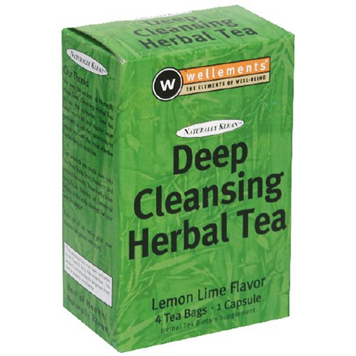 Wellements Deep Cleansing Herbal Tea, Lemon Lime Flavor, 4 Tea Bags & 1 Capsule. (Pack... by Naturally Klean