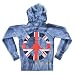 Vintage Havana - Girls Tie Dye Britian Peace Hoodie Sweatshirt Jacket, Navy