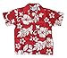 Made in Hawaii ! Boy's Classic Hibiscus Christmas Wedding Luau Cruise Hawaiian Aloha Shirt