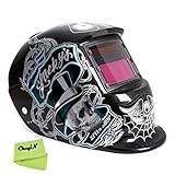 （Ckeyin)溶接面 溶接ヘルメット　ソーラー・ヘルメット UV IRカット 液晶表示装置 耐溶接ヘルメットレンズ 溶接する場合自動的に暗くなる