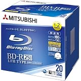 MITSUBISHI Blu-ray BD-R LTH TYPE Disc 20 Pack - 25GB 2x - Version 1.2 (Japan Import)