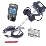 (4 in 1) Silicone skin for Palm Treo 680 + Car Charger for Palm Treo 680 650 680 case+ Travel charger for Palm Treo 680 case+ Transparent Screen Protector for Palm Treo 680 mp3 player (Smoke)