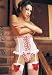  : 2PC Embroidered Heart Corset Sexy Lingerie Intimate Apparel with Garter Belts