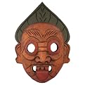 Hollow Man Tribal Mask Wall Decor - Brown