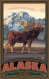 Northwest Art Mall 11 x 17 Poster Alaska Moose by Paul A. Lanquist