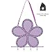 Purple Metal Mesh Rhinestones Flower Design Earring Holder / Jewelry Hook Hanging Display Rack - MyGift