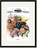 Black Framed/Matted Print 17x23, Sunday Herald Supplement: Play Ball