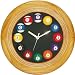 Circular Wood Billiards Quartz Clock