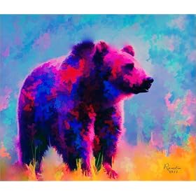 poster / affiche Grizzly Bear est disperible en (L x H): 60 x 50 cm de R. Nikolova
