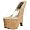 Pleaser Women's Beau-601,Clear/Cork,5 M