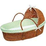 Badger Basket Co Honey Hooded Moses Basket - Sage... by Badger Basket