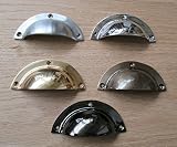 IRONMONGERY WORLDﾂｮ90MM SOLID BRASS CUP CUPPED SHELL DRAWER CUPBOARD CABINET DOOR PULL HANDLE (POLIS