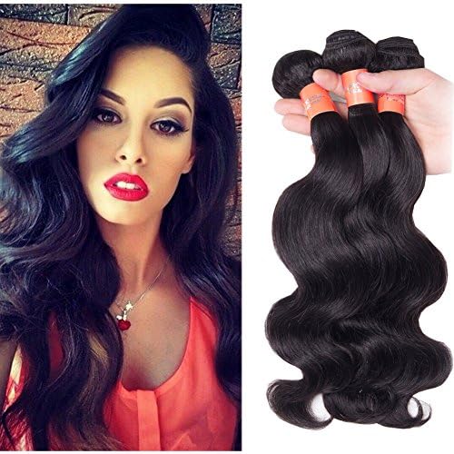 Richair 7A Brazilian Virgin Hair Body Wave Hair Extension 100% Unprocessed Human Hair Weave Nature Black 100g 1pc(6in)