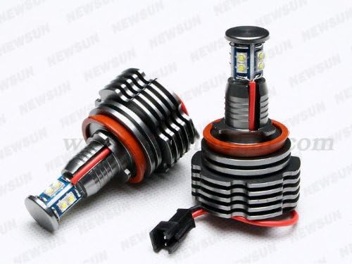 Newsun H8 Lighting Angel Eyes LED White Marker Lights Bulbs for BMW E60 E61 E90 E92 E70 E71 E82 E89 1 3 5 Series X5 X6 Z4