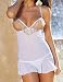 How To Measure Bra Sizes : Lycra net open cup babydoll trimmed with beaded fringe and matching thong