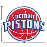 Detroit Pistons Logo Embroidered Iron on Patches Free Shipping From Thailand