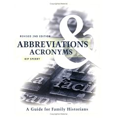 Abbreviations & Acronyms: Guide for Family Historians