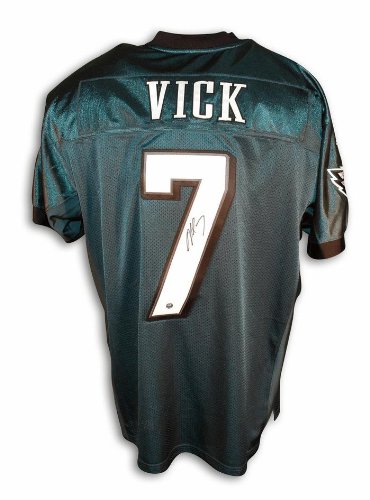 Autographed Michael Vick Philadelphia Eagles Green Reebok Authentic Jersey