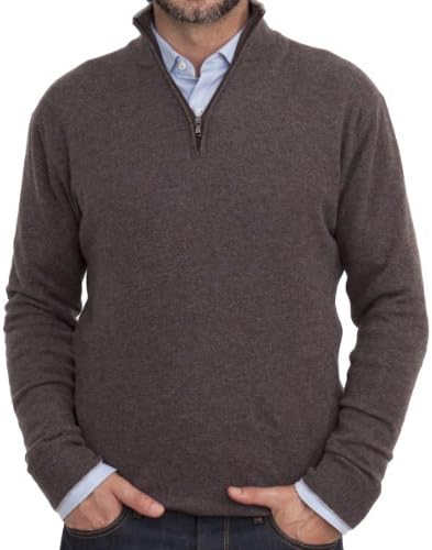100% CASHMERE QUARTER-ZIP SWEATER. MADE IN ITALY. M20