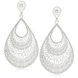 LK Designs Summer Breeze Big Drop White Earrin