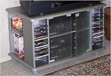 4D Concepts 10000 TV/DVD Cart - Silver