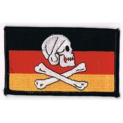 Aufn�her PIRAT auf Deutschlandfahne, mit Kettelrand, Gr�sse ca. 9 x 5,5 cm