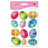 Beistle 44005 4-Pack Easter Egg Stickers Sheet, 4-3/4 by 7-1/2-Inch Sheet