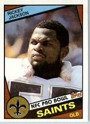 1984 Topps # 303 Rickey Jackson New Orleans Saints Football Card - Shipped In Protective Screwdown Display Case!