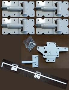 gate vinyl fence double kit rod drop hinges improvement hardware
