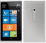 Skinomi TechSkin - Nokia Lumia 900 Screen Protector Ultra Clear Shield + Silver Carbon Fiber Full Body Protective Skin + Lifetime Warranty