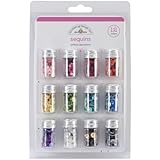 Doodlebug Kraft In Color Assorted Sequins, Rainbow, 12 Colors