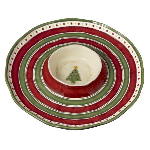 Grasslands Road Snocountry Little Dipper Chip and Dip Bowl, 10-Inch by 1-1/2-Inch