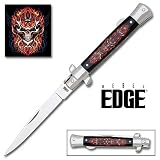 Rebel Edge Tribal Skull Folding Knife Stiletto