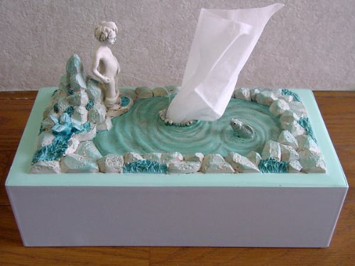 インテリア雑貨　ティッシュＢＯＸカバー　ティッシュケース＿小便小僧