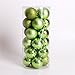 AMS Shatterproof Clear Plastic Christmas Ball Ornaments Decorative Xmas Balls Baubles Set with Christmas Trees Decorations (6cm Green)