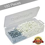 Best Quality Plastic Self Drilling Drywall Anchors with Screws Kit, 100 Pieces