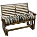 Greendale Home Fashions 46-Inch Outdoor Swing/Bench Cushion, Espresso Stripe